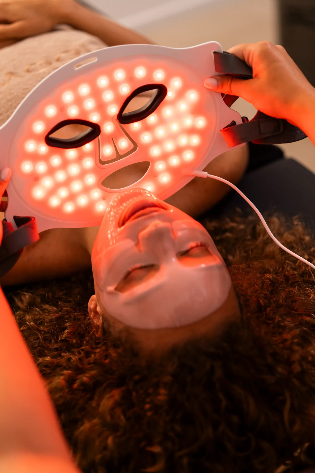 LED-therapie met een kalmerend effect op de huid